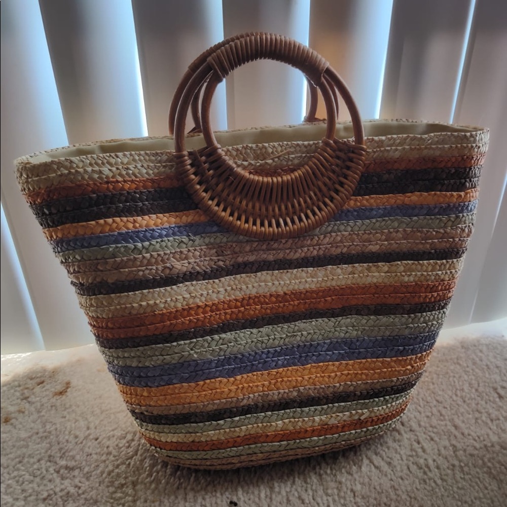 Beautiful multicolor basket bag